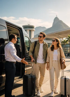 Transfer para aeroporto no Rio de Janeiro com motorista e van executiva