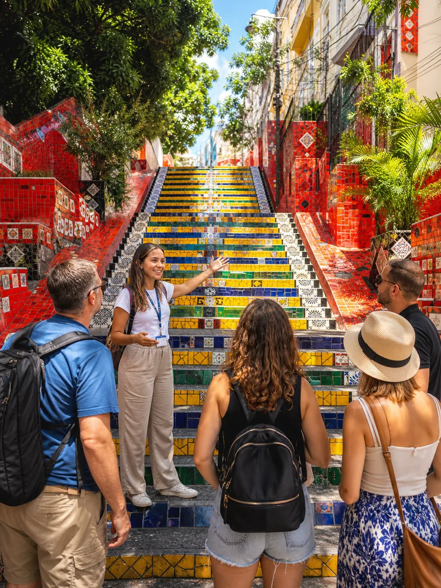 Escadaria Selarón em roteiro cultural no Rio de Janeiro