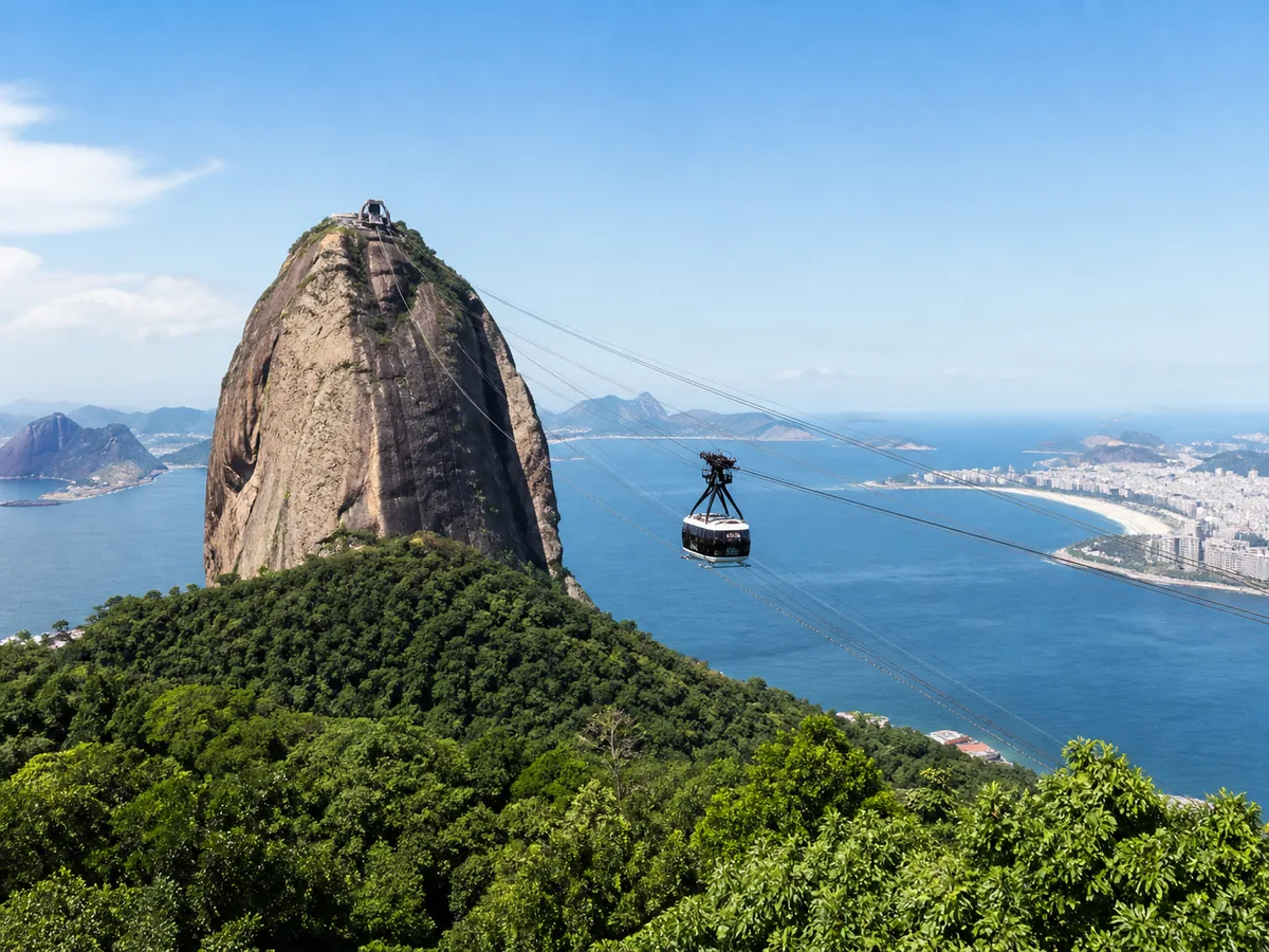 Vista do Pão de Açúcar em passeio no Rio de Janeiro
